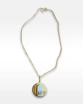 Pierre Cardin Gold and Silver Metal Medallion Necklace