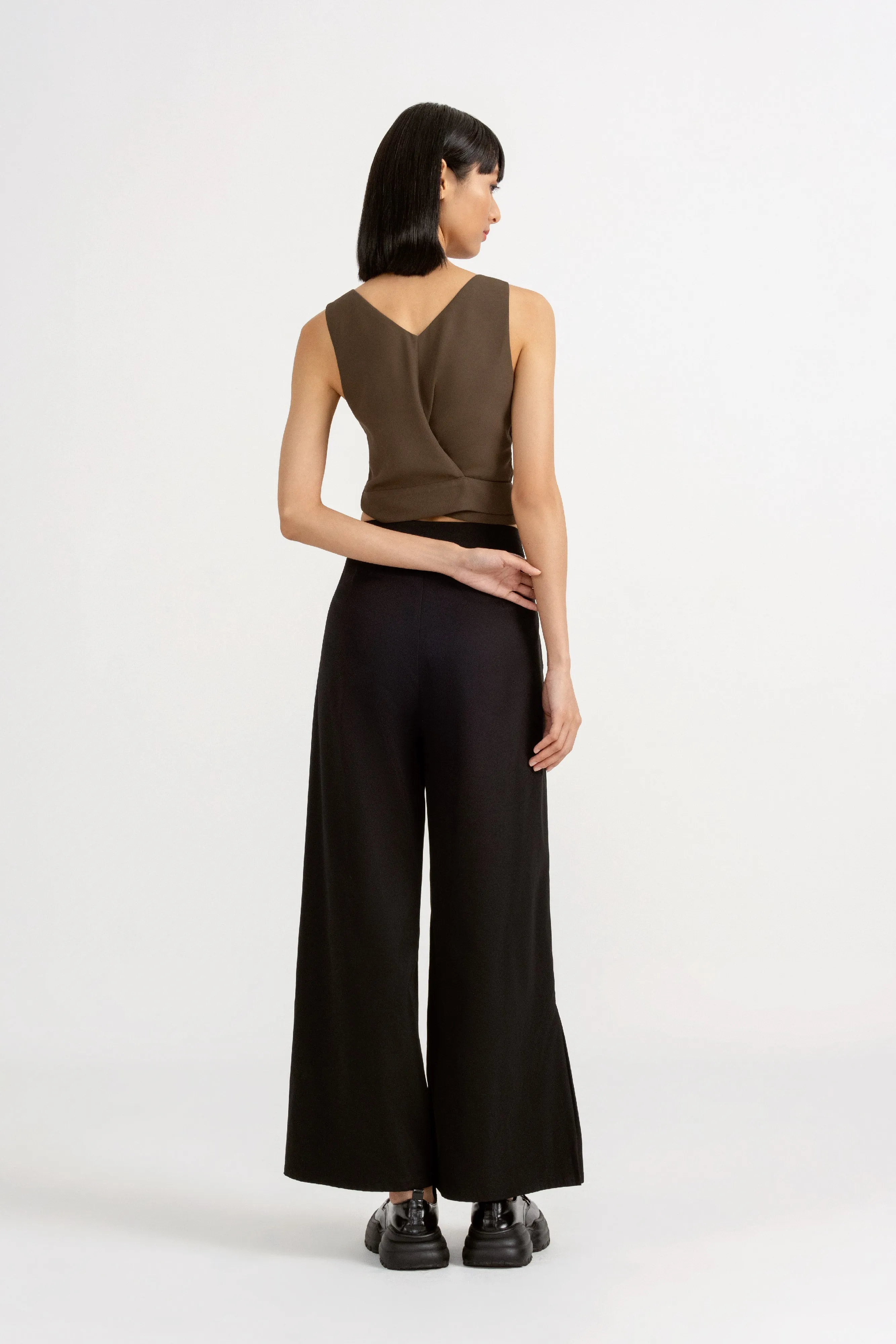 [Restocked] Blake Two-Way Wrap Top in Olive Green