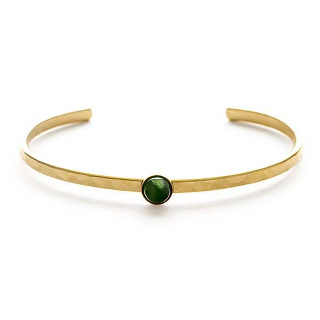 Round Stone Cuff Bracelet