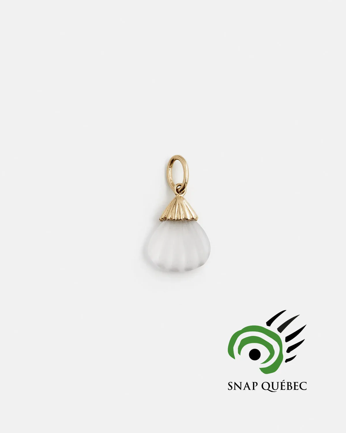 Seashell Pendant in Quartz and 14k Yellow Gold - MYEL x SNAP Quebec