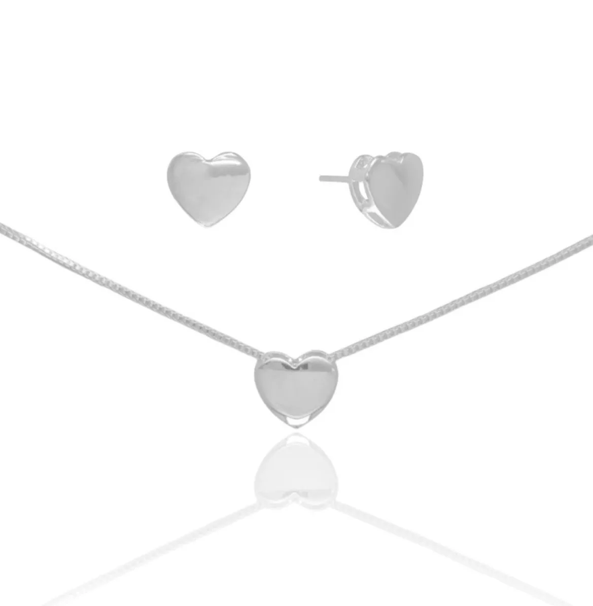 SET NECKLACE EARRING HEART