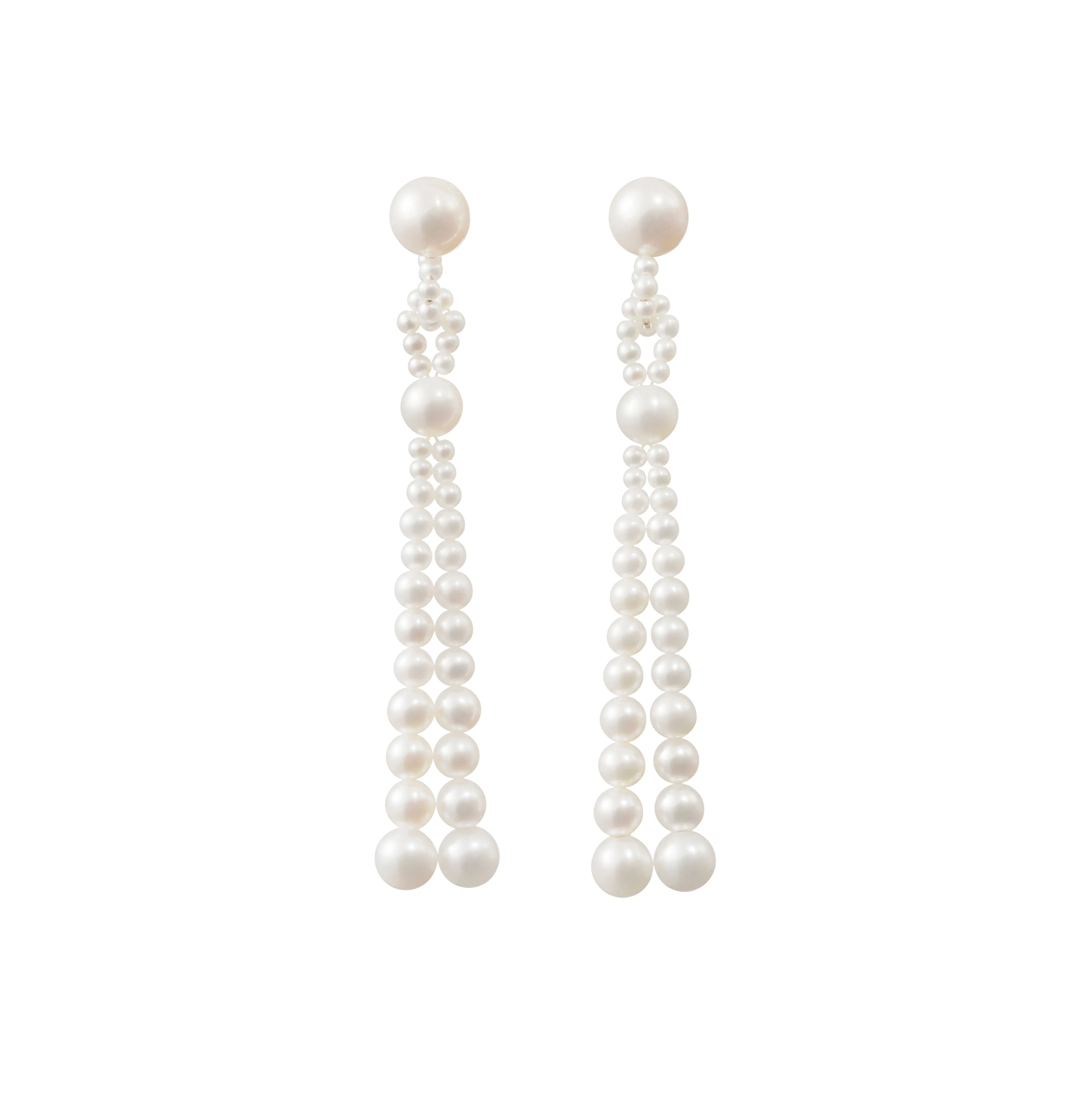 Sophie Bille Brahe - Opera - Drop Earrings with Pearls, Yellow Gold