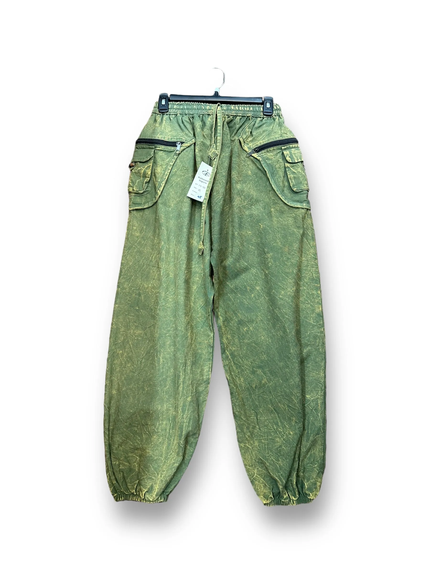 Stone Washed Harem Pants