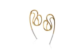 Talay Silhouette Wave Diamond Earrings