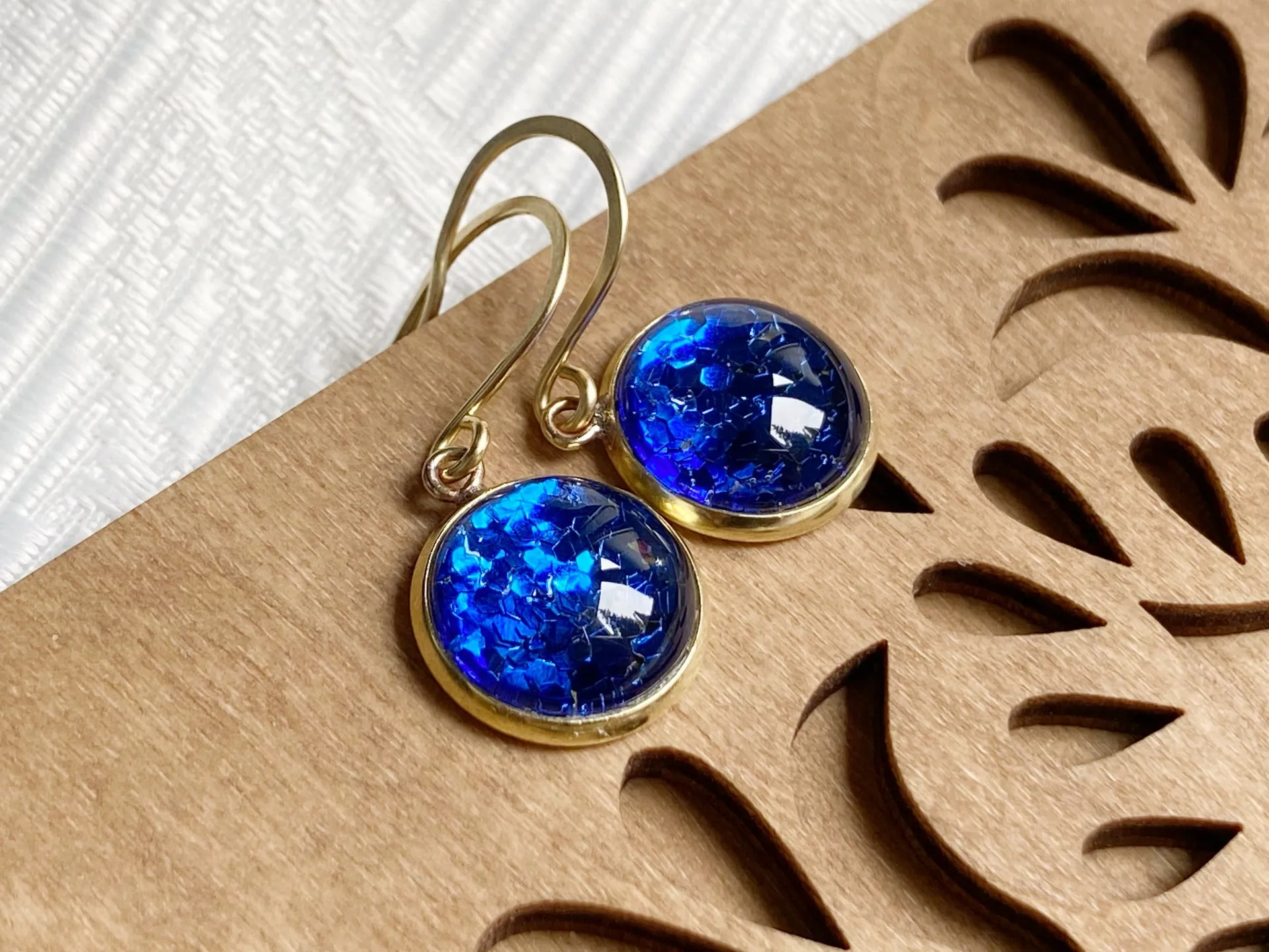 The Blue Drop earrings (gold or silver) - Glitter4Good